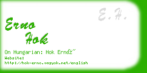 erno hok business card